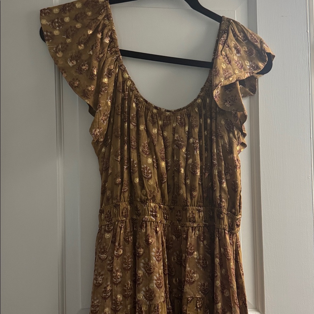 Floral Maxi Dress in Brown